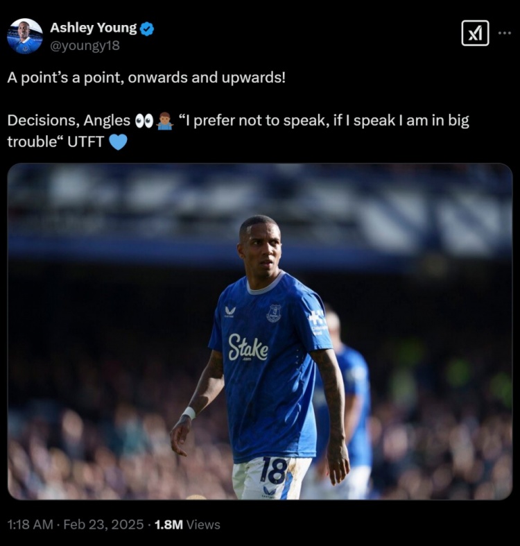 不滿判罰？阿什利揚(yáng)引用穆帥名言：我寧愿不說話，說了會(huì)有大麻煩