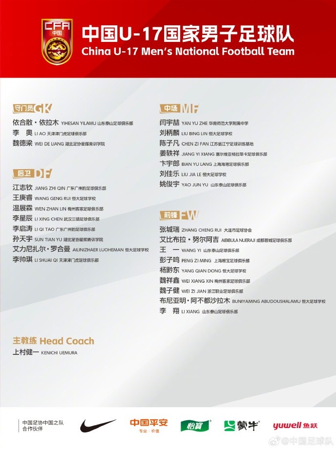 U17男足將于3月6日至4月22日赴佛山市、阿聯(lián)酋和沙特組織集訓(xùn)參賽