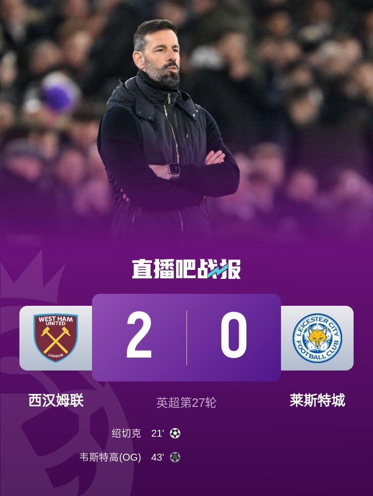 危！萊斯特城聯(lián)賽4連敗&近13場11負(fù)，距保級區(qū)5分