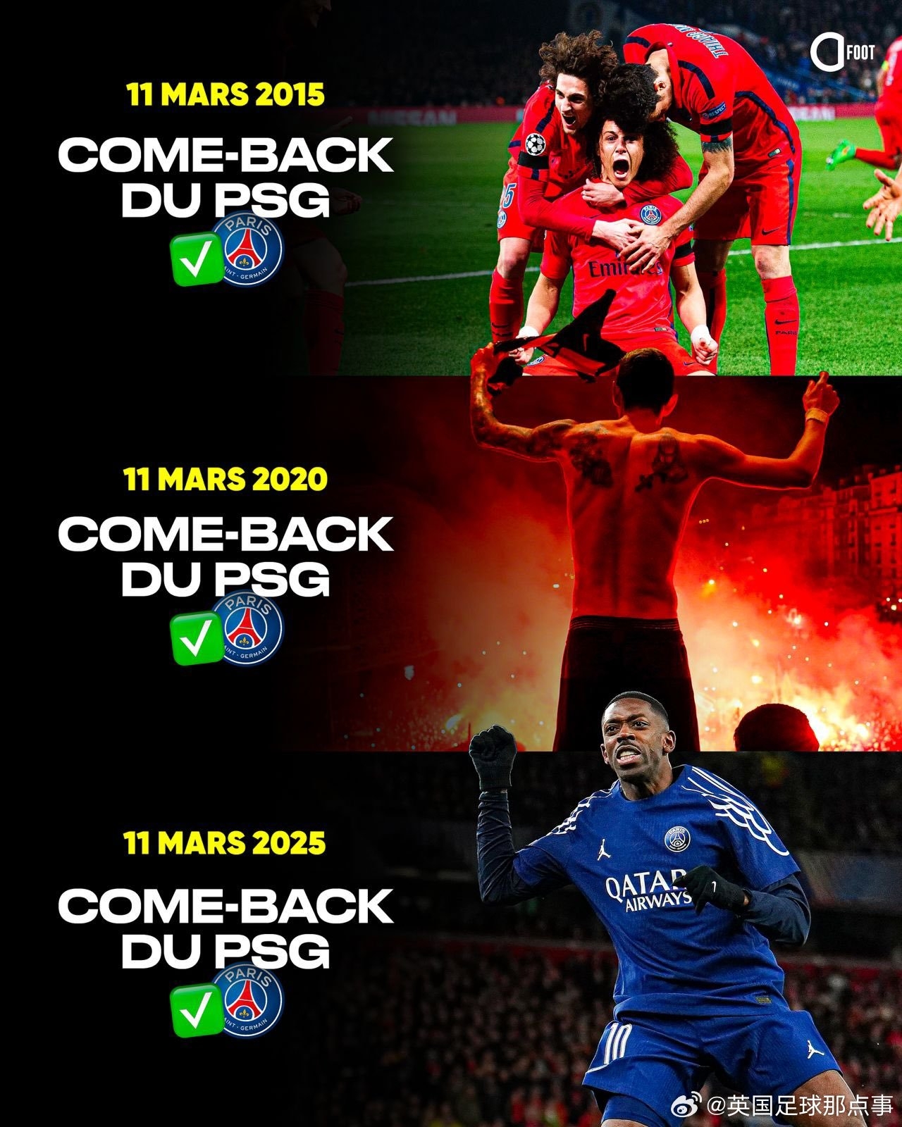 利物浦輸給玄學(xué)?巴黎3次逆轉(zhuǎn)進(jìn)歐冠8強(qiáng)都在3月11日，每次相隔5年