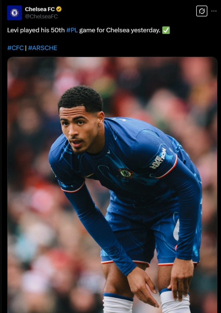 已成后防中堅，科爾維爾達成切爾西生涯50場英超里程碑