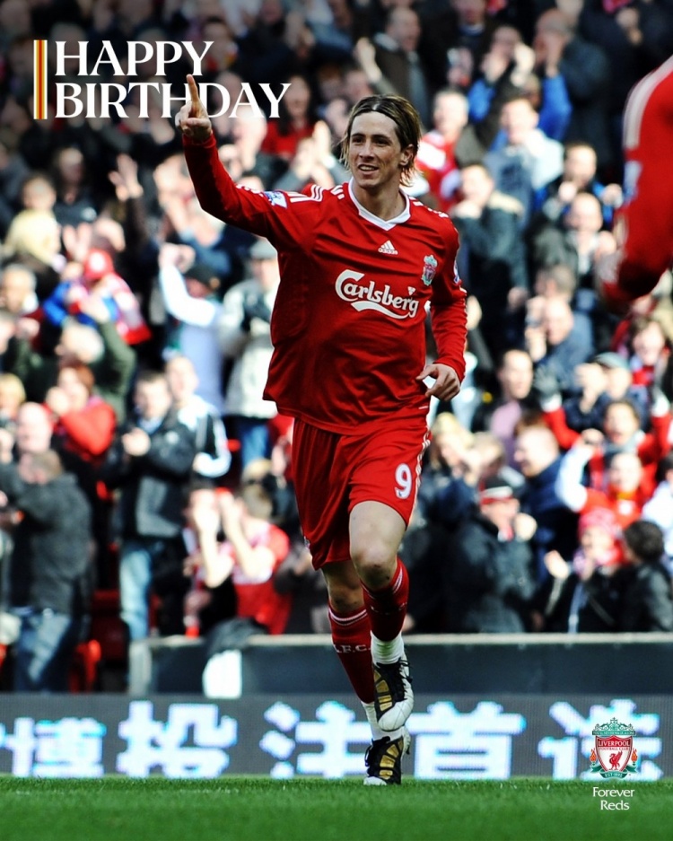 利物浦祝托雷斯41歲生日快樂，球員為紅軍出戰(zhàn)142場81球19助