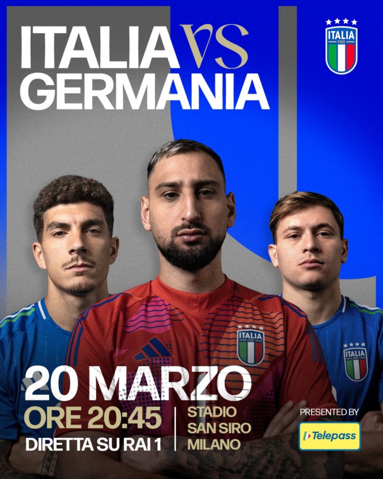 意大利發(fā)布對陣德國海報：多納魯馬、迪洛倫佐、巴雷拉出鏡