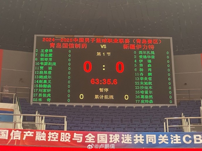 青島VS新疆大名單：趙睿缺陣 楊瀚森齊麟阿不都領銜 哈雷爾在列