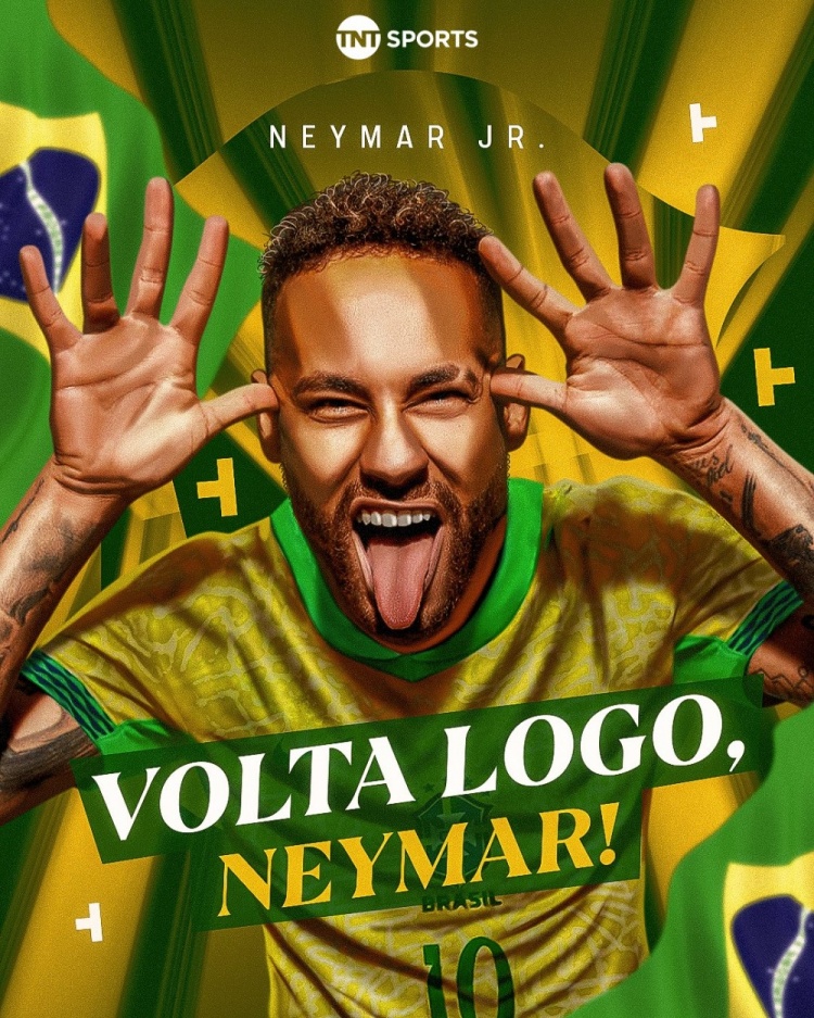 有他會不一樣嗎？TNT社媒曬內(nèi)馬爾海報：我們太想你了！