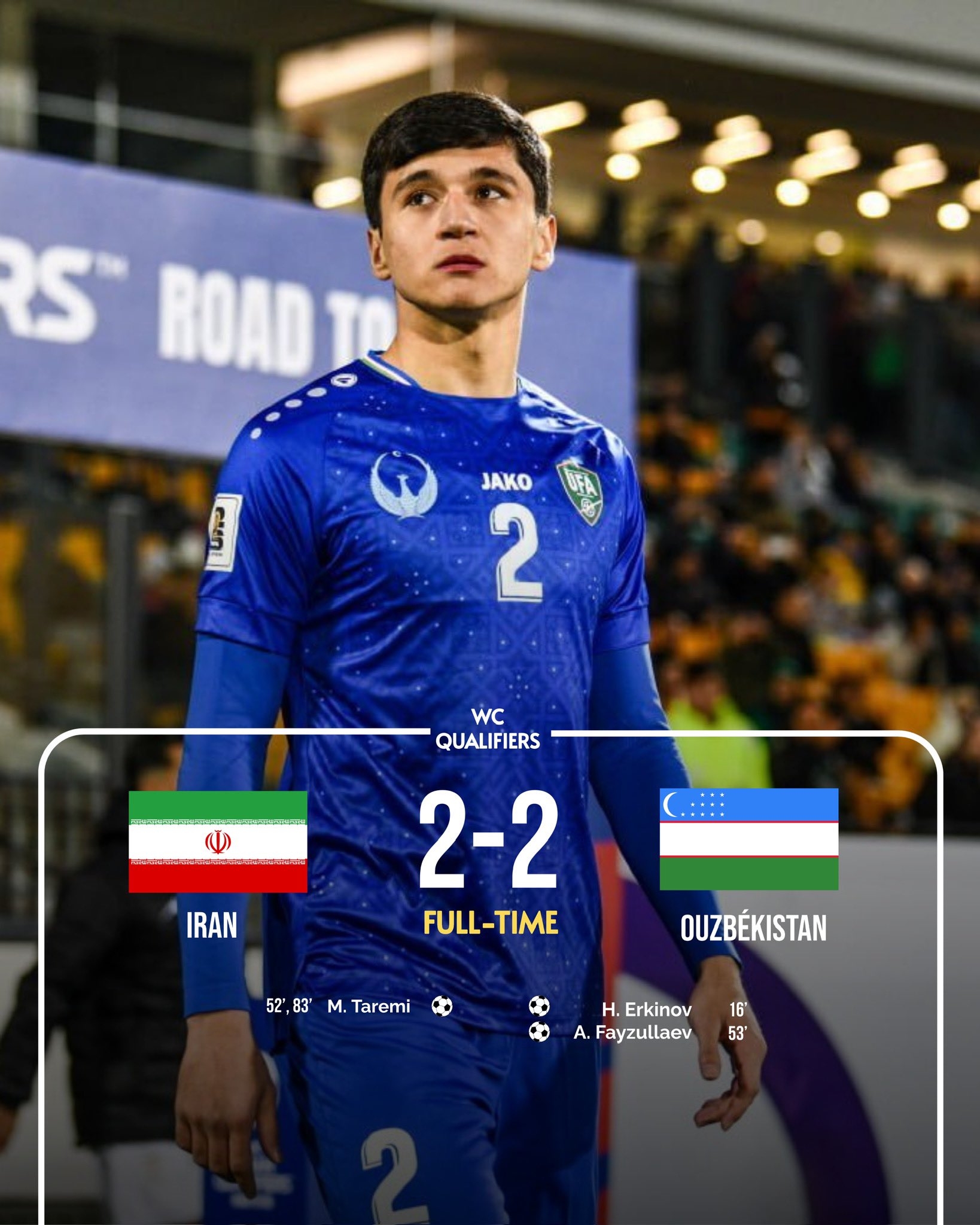 烏茲別克下輪打平即首進(jìn)世界杯，胡桑諾夫身價3500萬歐占全隊一半