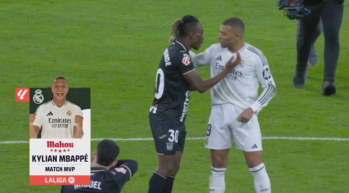 姆巴佩當(dāng)選全場最佳球員：9次射門打進2球，7次過人3次成功