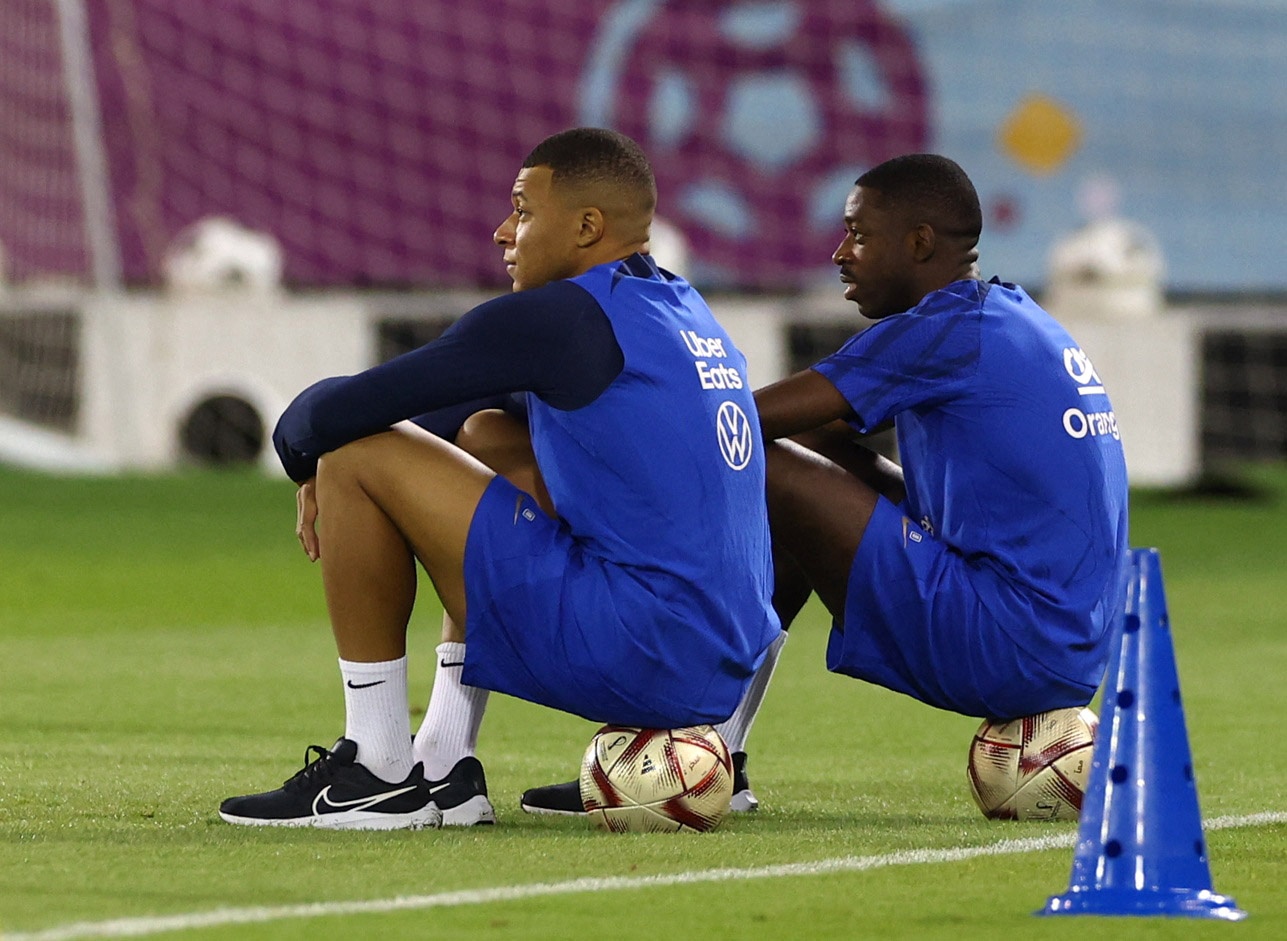 隊報預(yù)測法國首發(fā)：奧利塞、姆巴佩、登貝萊三叉戟，拉比奧特缺陣