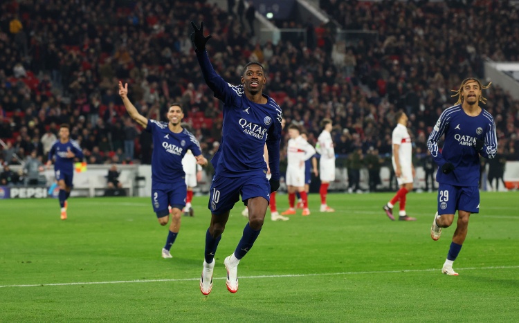 狀態(tài)正佳！登貝萊最近8場法甲打進(jìn)12球，2025年至今打進(jìn)16球