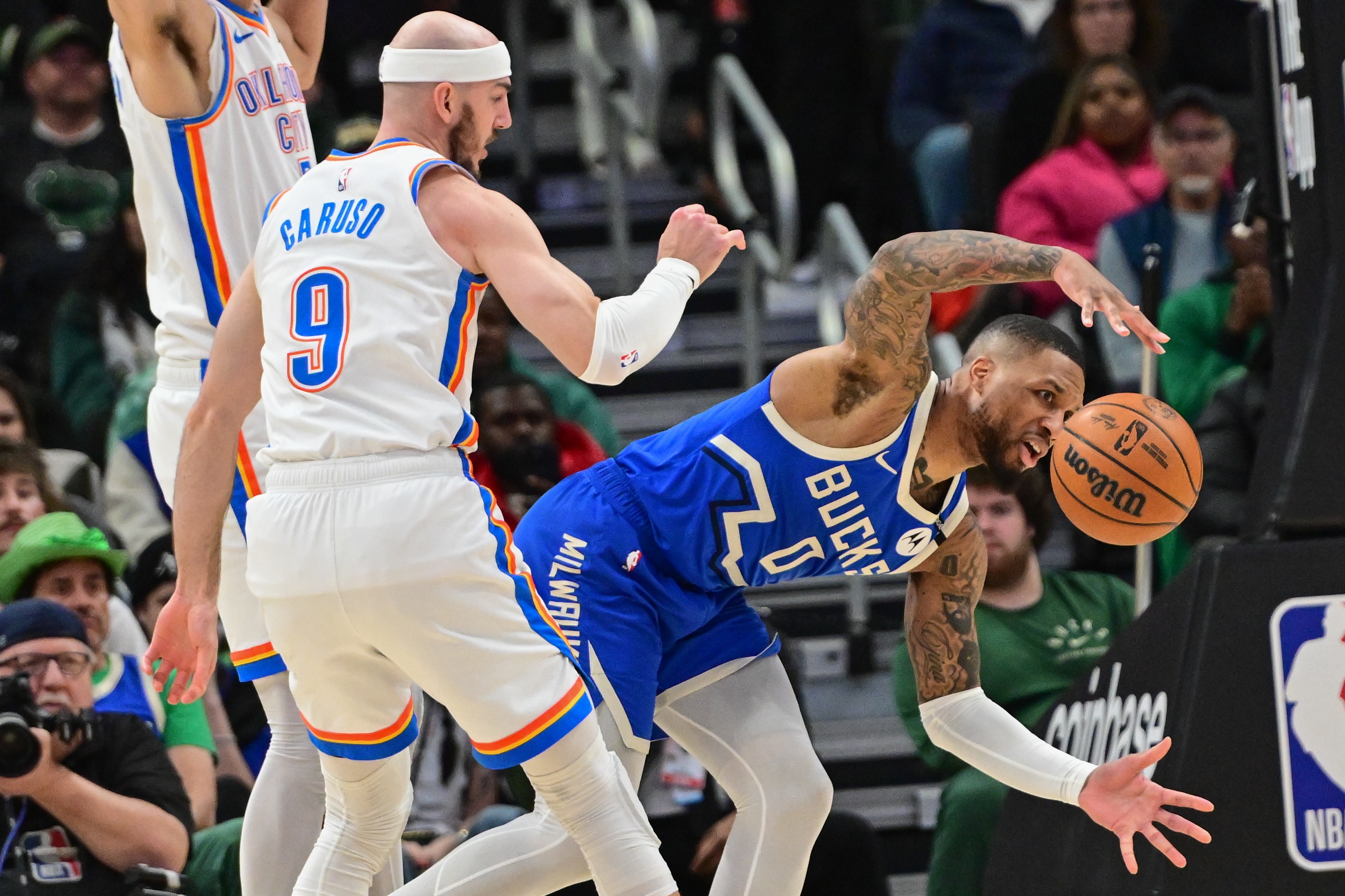 鎖死箭頭！卡魯索10分3板5助1斷1帽 防到利拉德下半場0運(yùn)動戰(zhàn)進(jìn)球